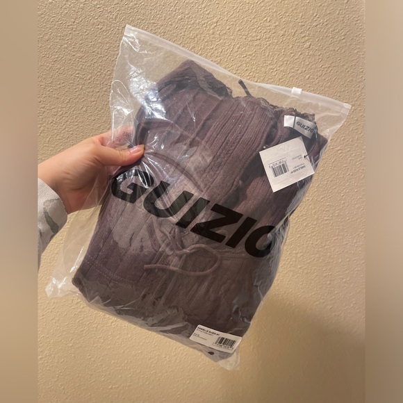 Danielle Guizio, DAINTY LONG SLEEVE KNIT DRESS, Chocolate Brown, Size Medium - Picture 4 of 5